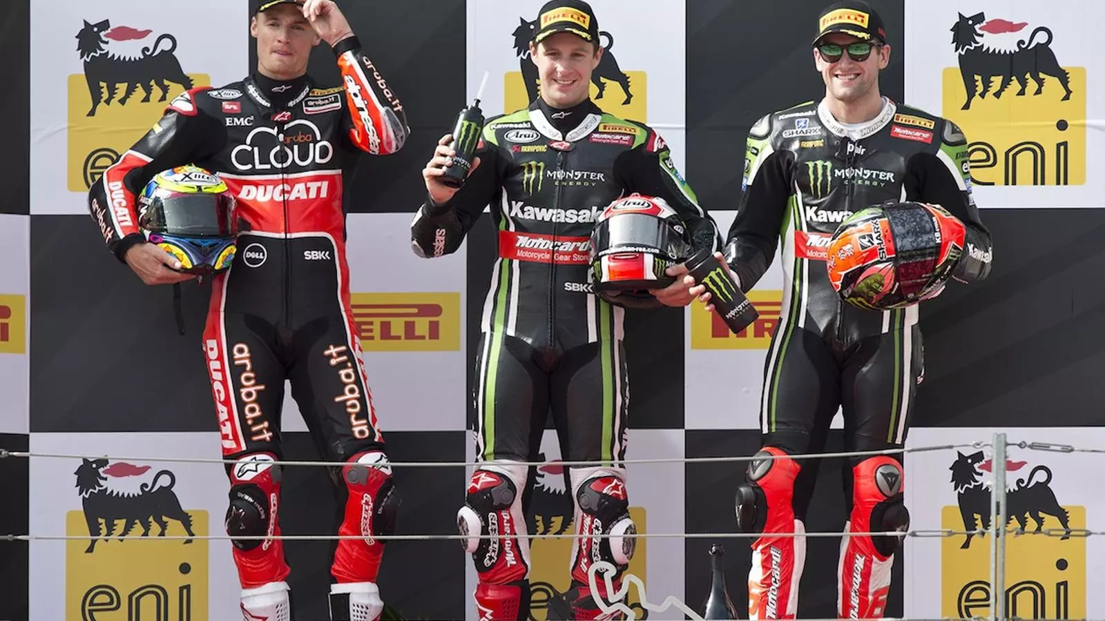 Jonathan Rea i Tom Sykes, al podi de Motorland / PROVEC