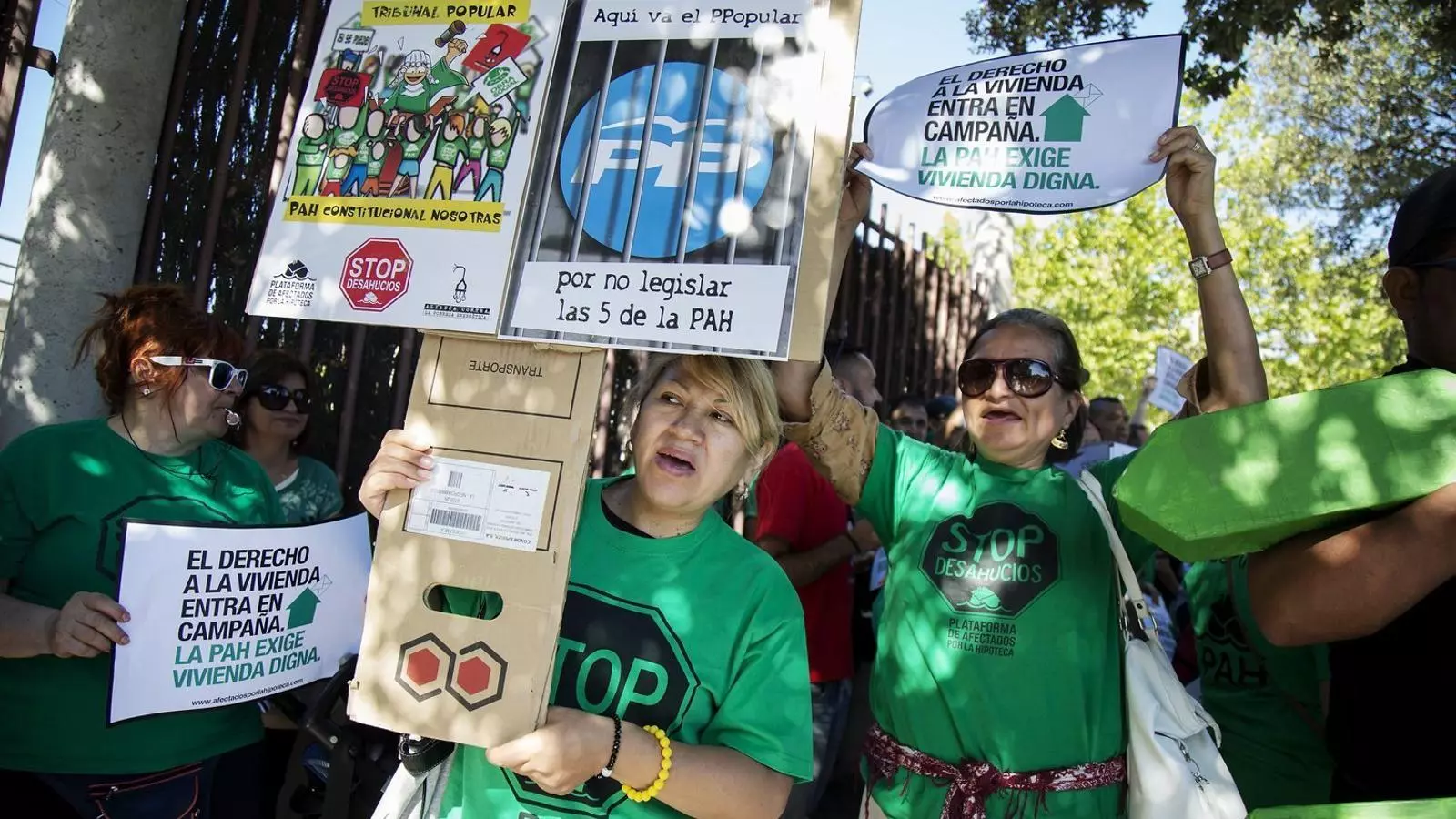 Imatge d’una protesta de la PAH el juny passat a Barcelona.