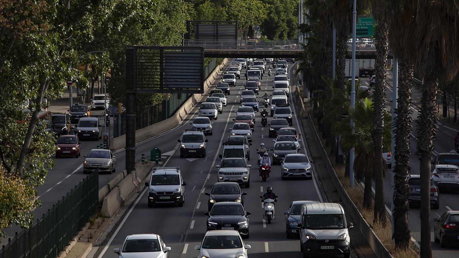 Congestió de trànsit en les rondes de Barcelona