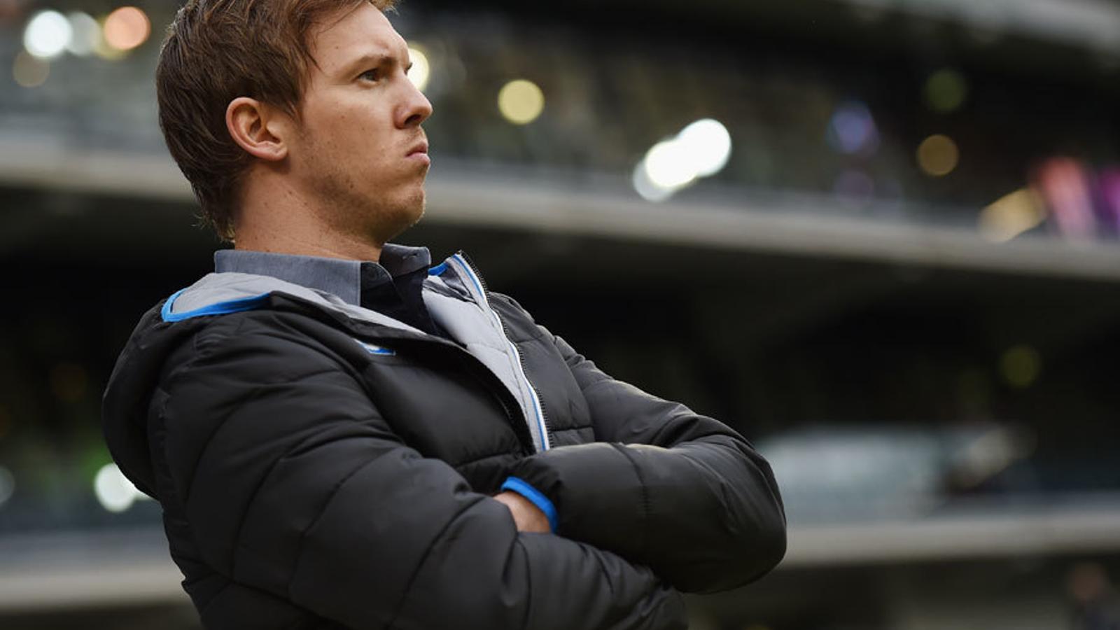 Julian Nagelsmann, during a match with Hoffenheim