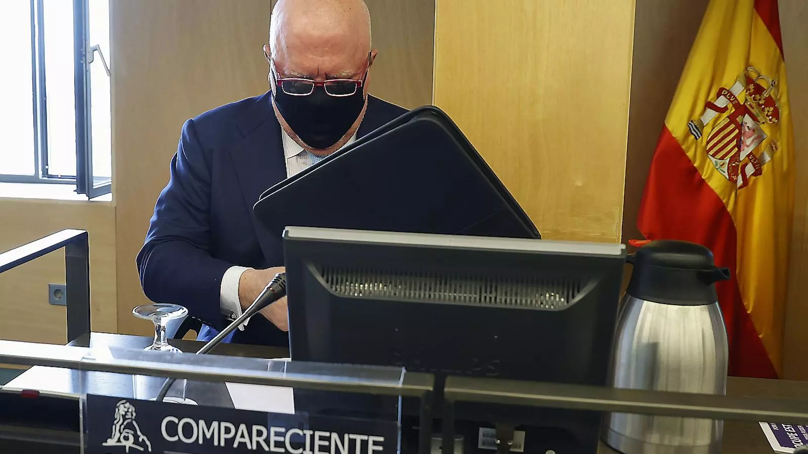 L’excomissari de la Policia Nacional José Manuel Villarejo a la comissió Kitchen del Congrés.