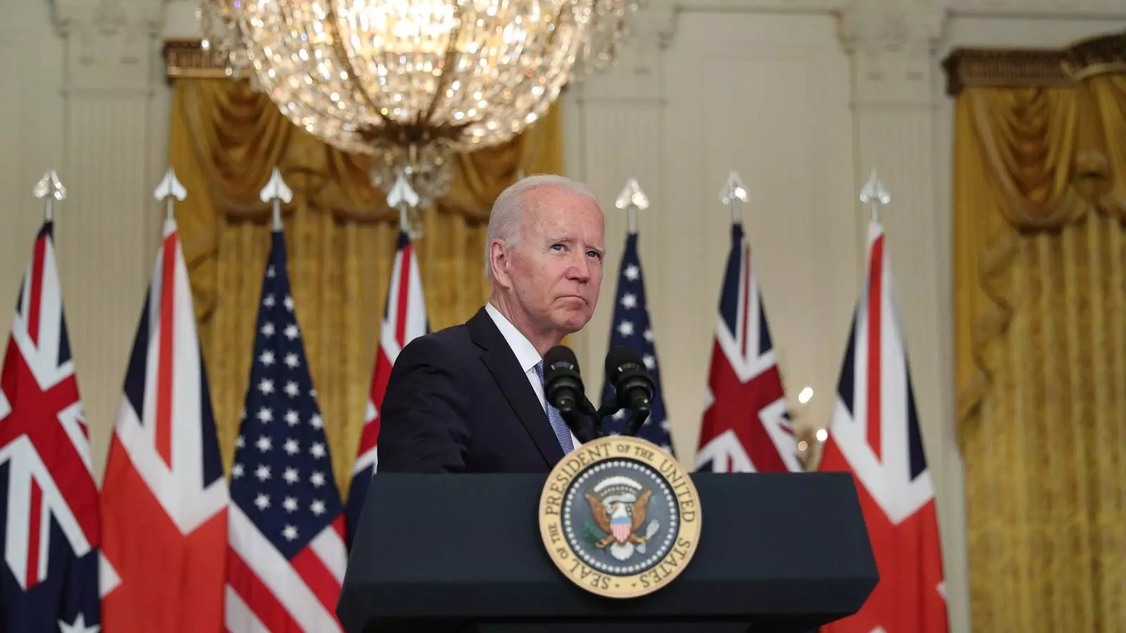 Joe Biden, el passat dimecres quan va anunciar, des de la Casa Blanca, l'aliança amb el Regne Unit i Austràlia.
