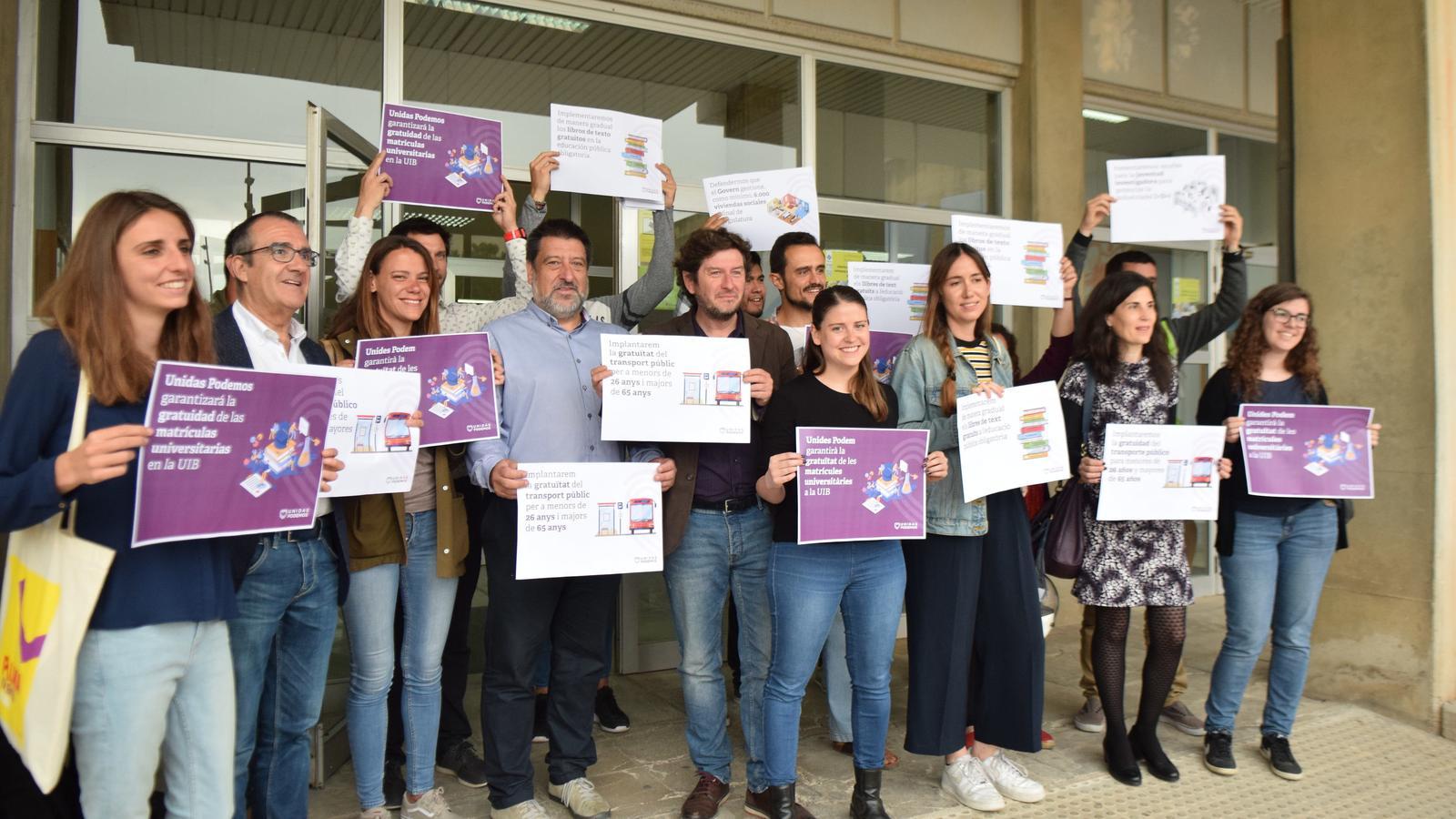 Darrer acte de campanya de Podem a la Universitat de les Illes Balears