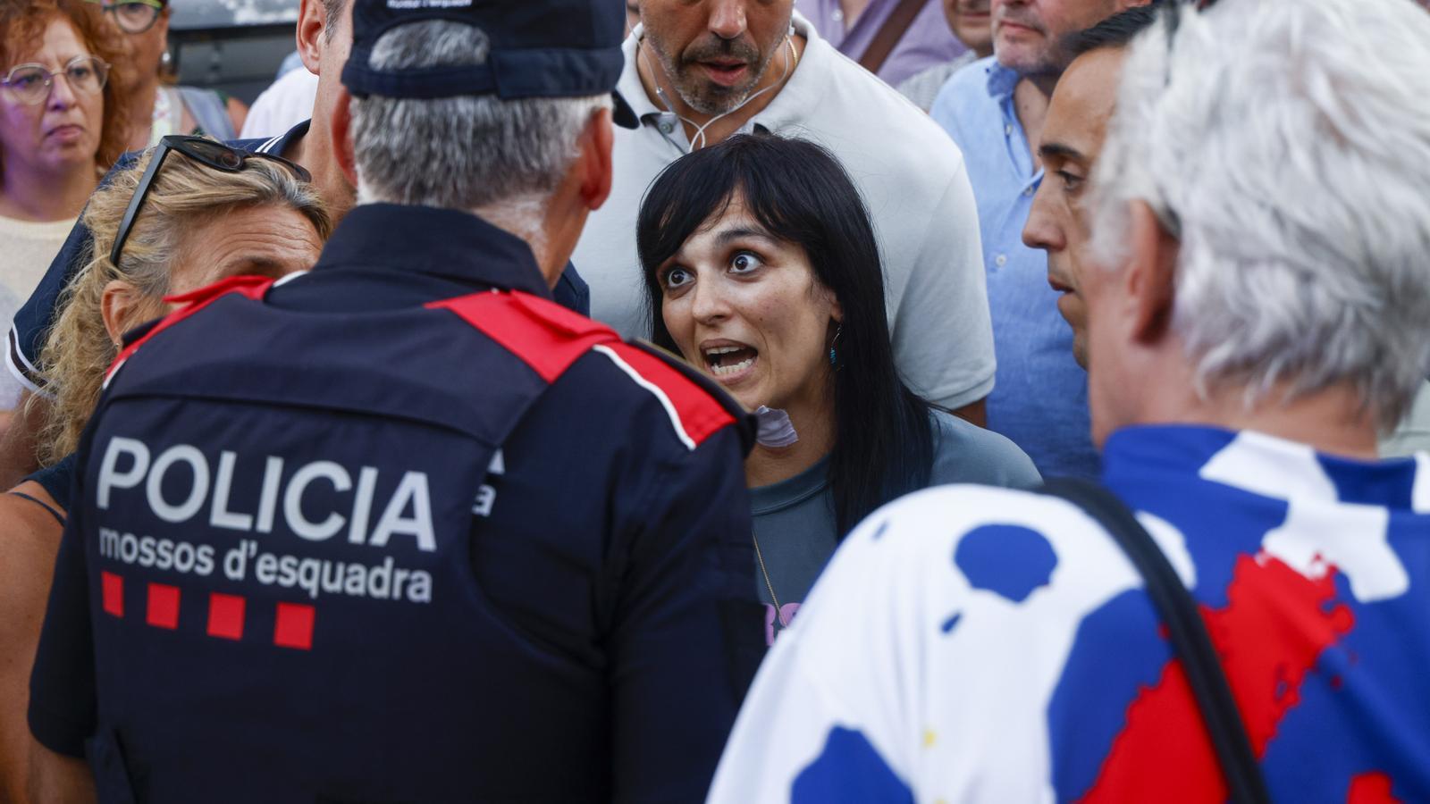The leader of Aliança Catalana on the day of the Diada.