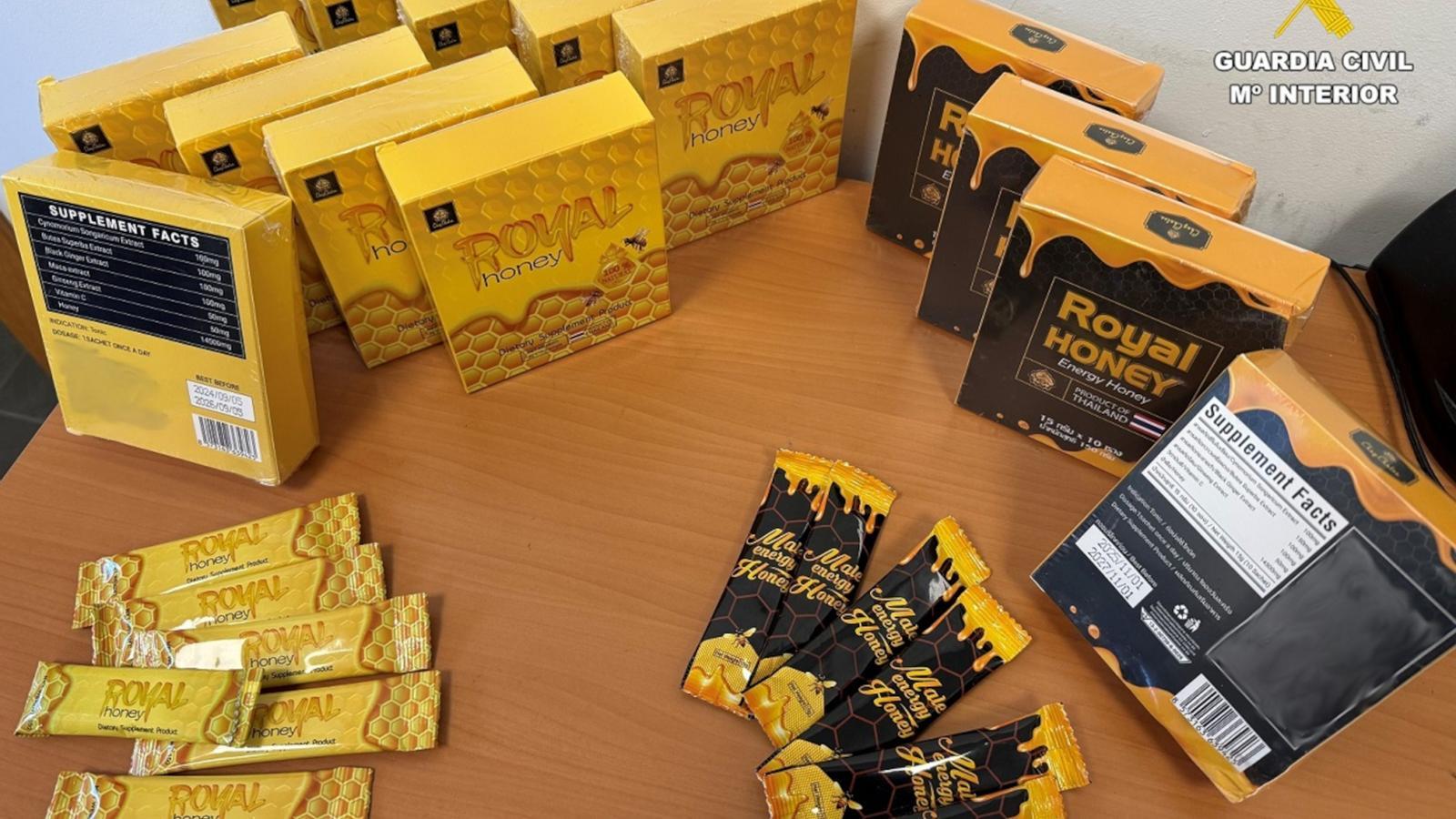 The sachet of honey containing the active ingredient of viagra.