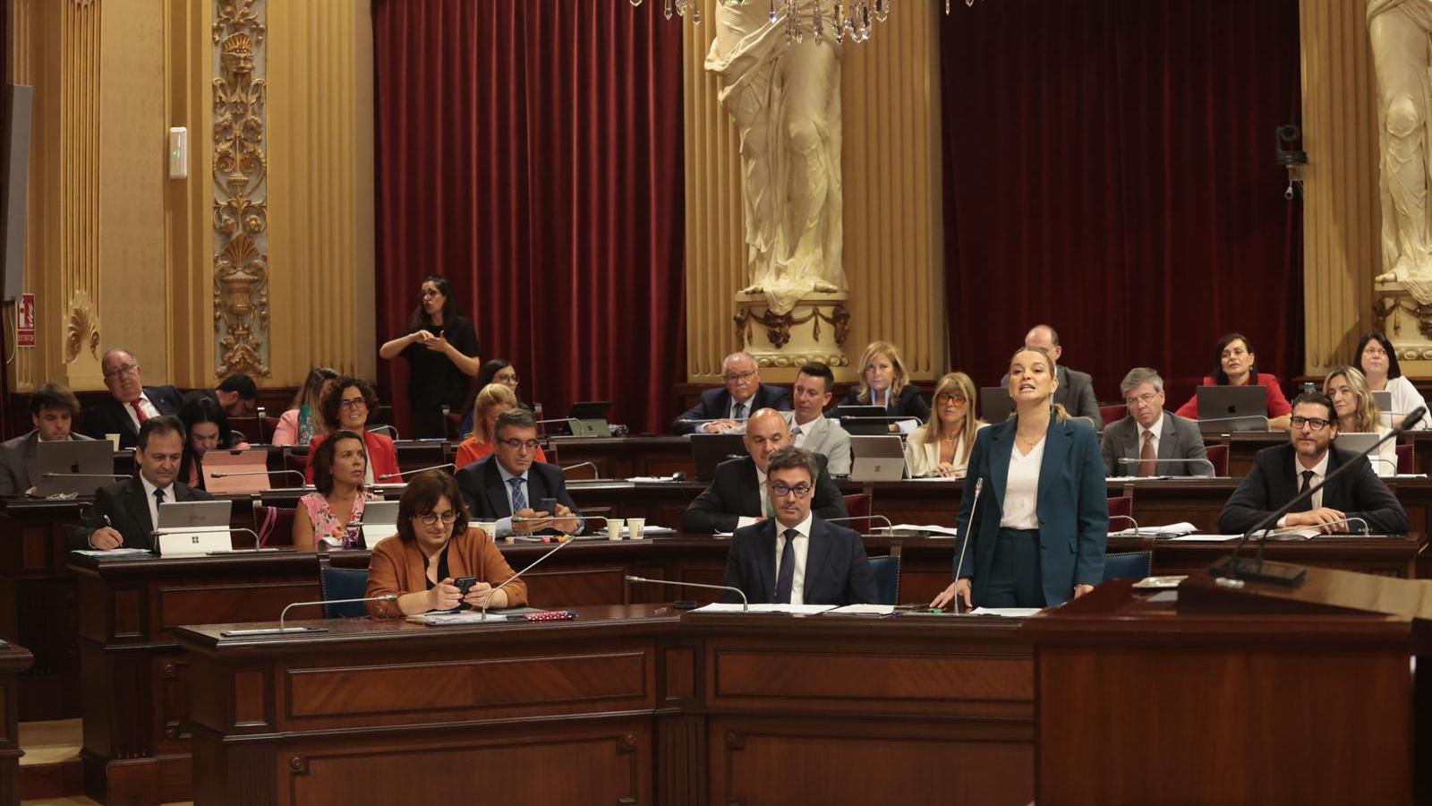 Die Fraktion der PP im Plenum des Parlaments an diesem Dienstag.