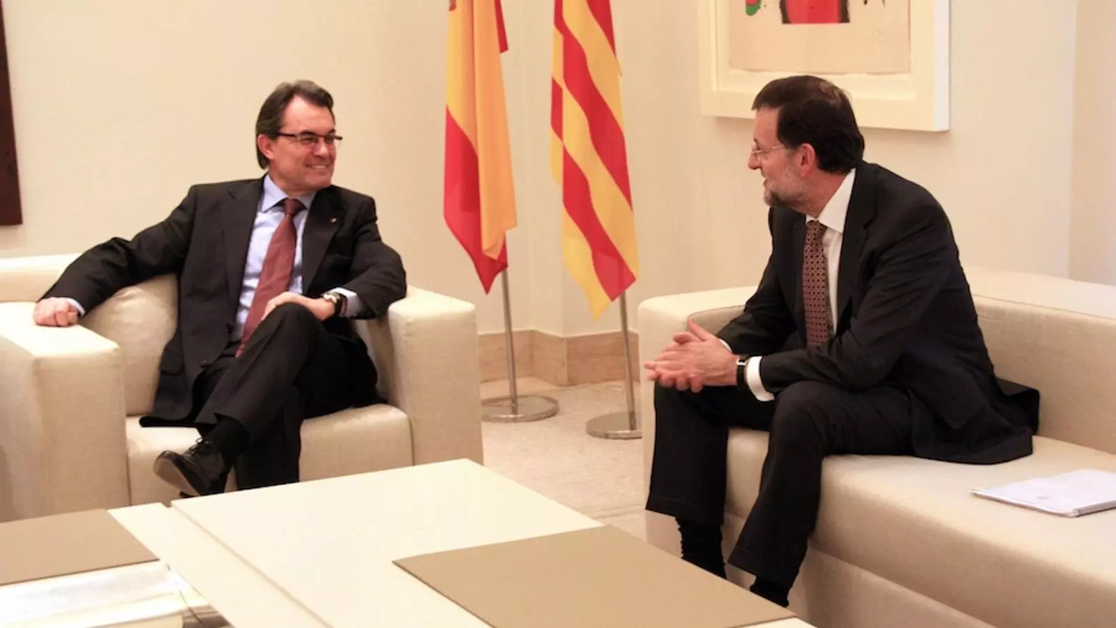 El president de la Generalitat, Artur Mas, i el president espanyol, Mariano Rajoy, el passat 1 de febrer a La Moncloa / ACN