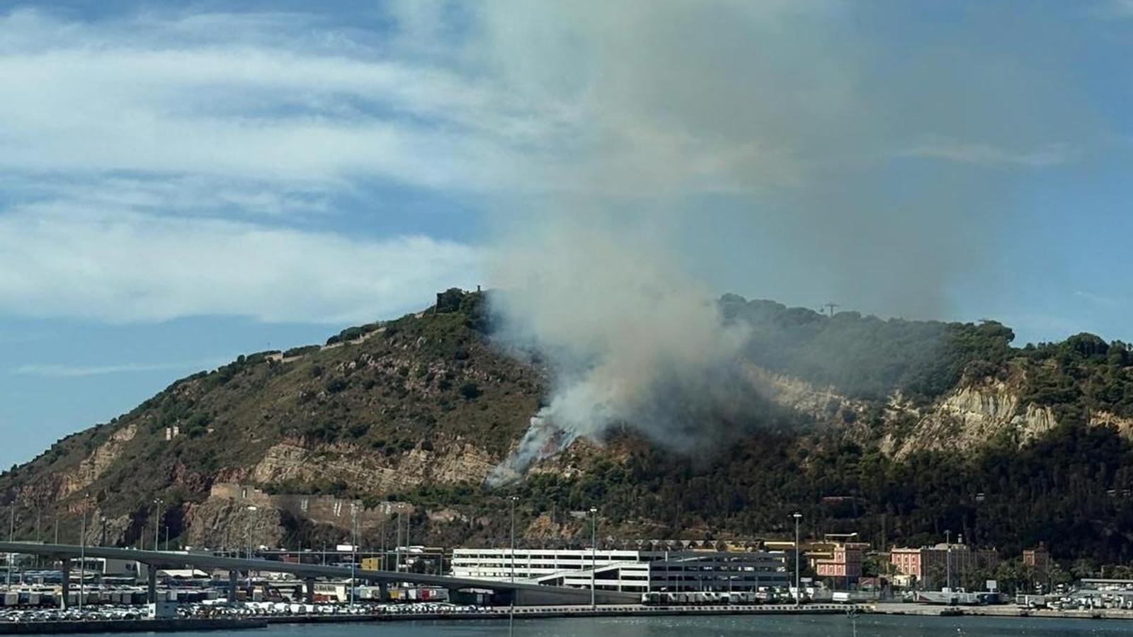 Fire in Montjuïc this Thursday at noon