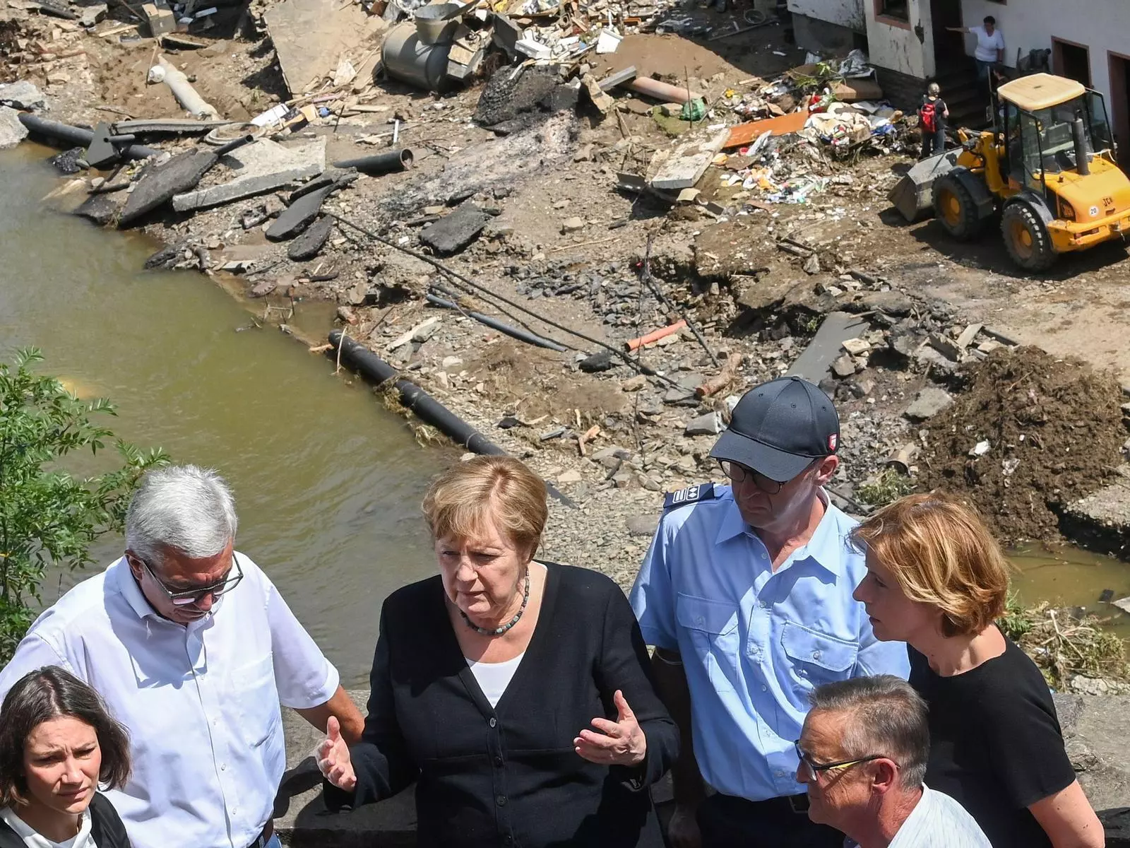 La cancellera alemanya, Angela Merkel, aquest diumenge a Schuld