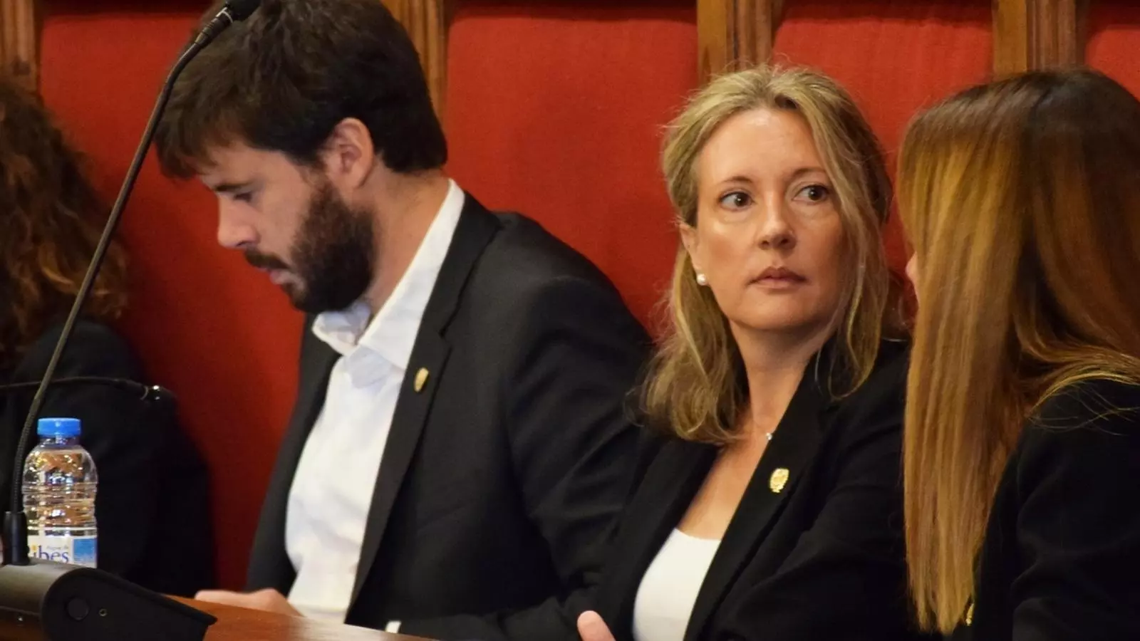 Els consellers de Desperta Laurèdia durant la sessió ordinària del consell de comú de Sant Julià de Lòria.