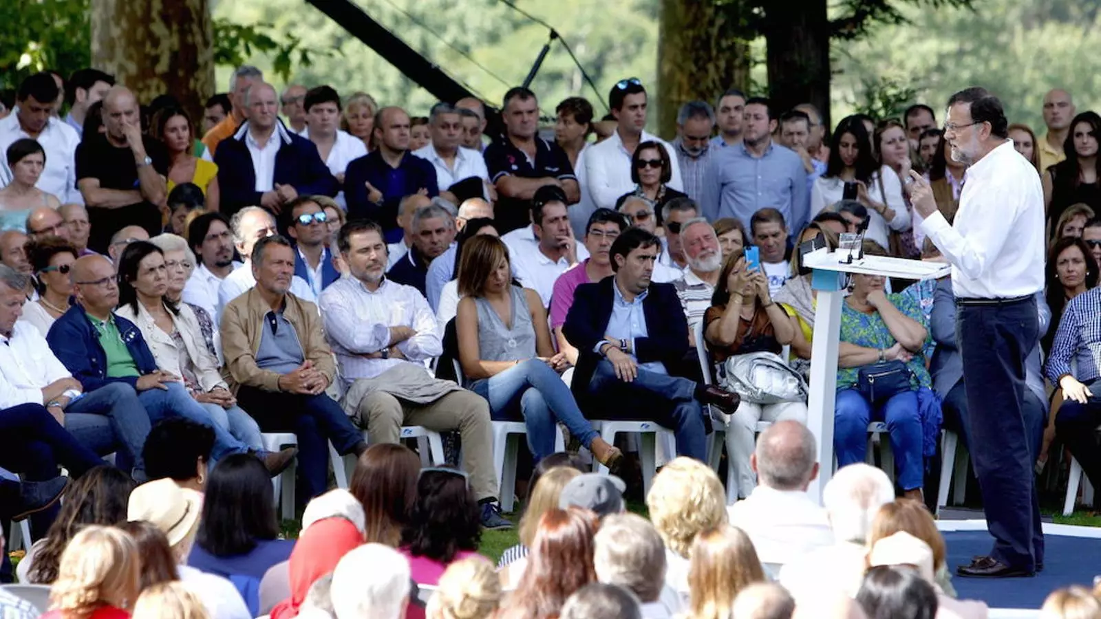 Mariano Rajoy, en el seu discurs a Soutomaior / EFE