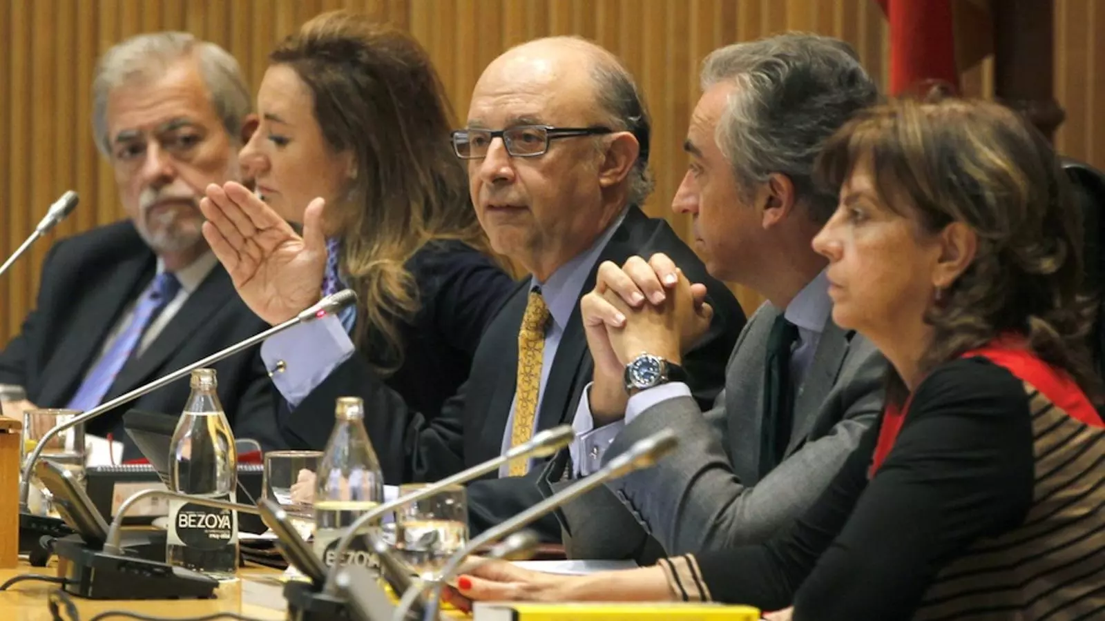 El ministre d'Hisenda, Cristóbal Montoro, en la roda de premsa de presentació dels pressupostos / EFE