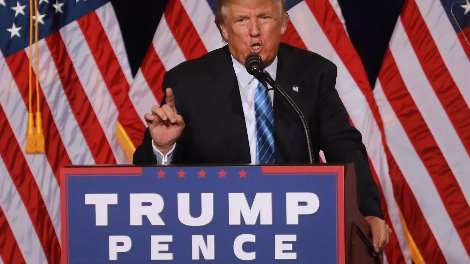 Donald Trump, aquesta matinada en l'acte celebrat a Phoenix