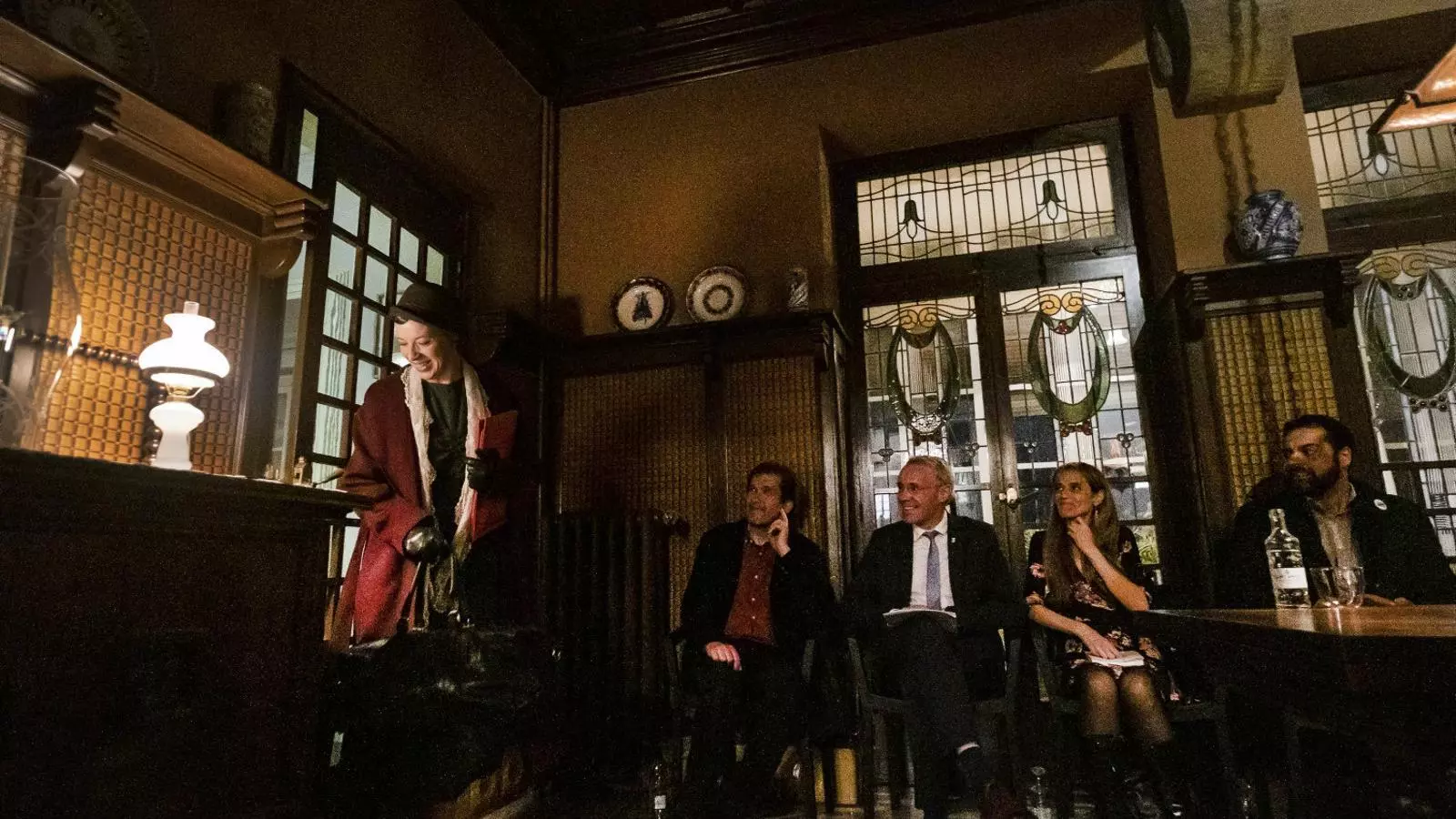 Imatge de l’acte de presentació del llibre a la Casa Masó.