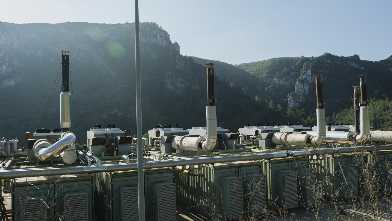 The biogas treatment plant at the old Garraf landfill