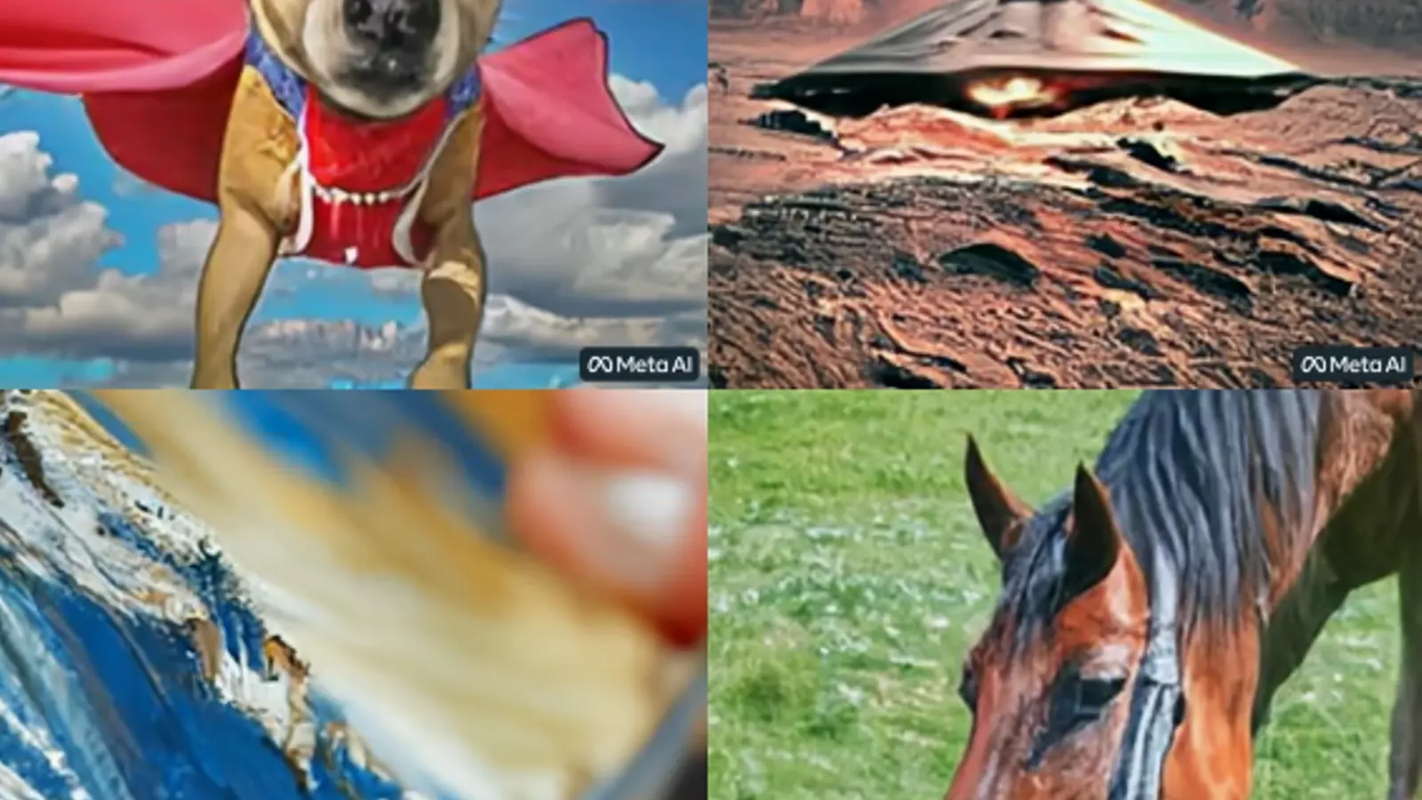 Alguns fotogrames dels minifilms creats per Make-a-video, de Meta