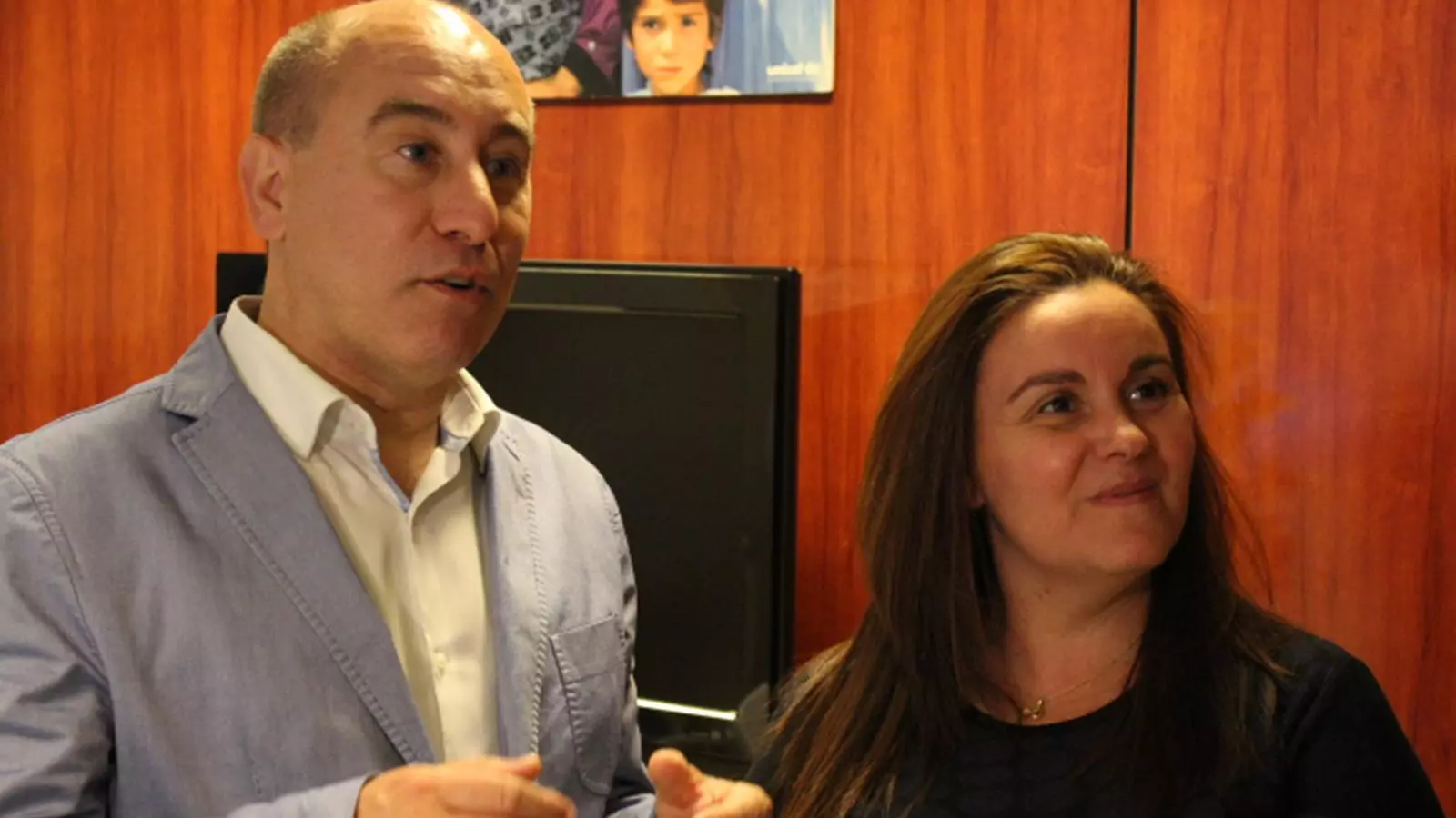 Alfons Clavera i Raquel Fernández, cap de llista i numero dos d'UPA respectivament. / M. R. F.