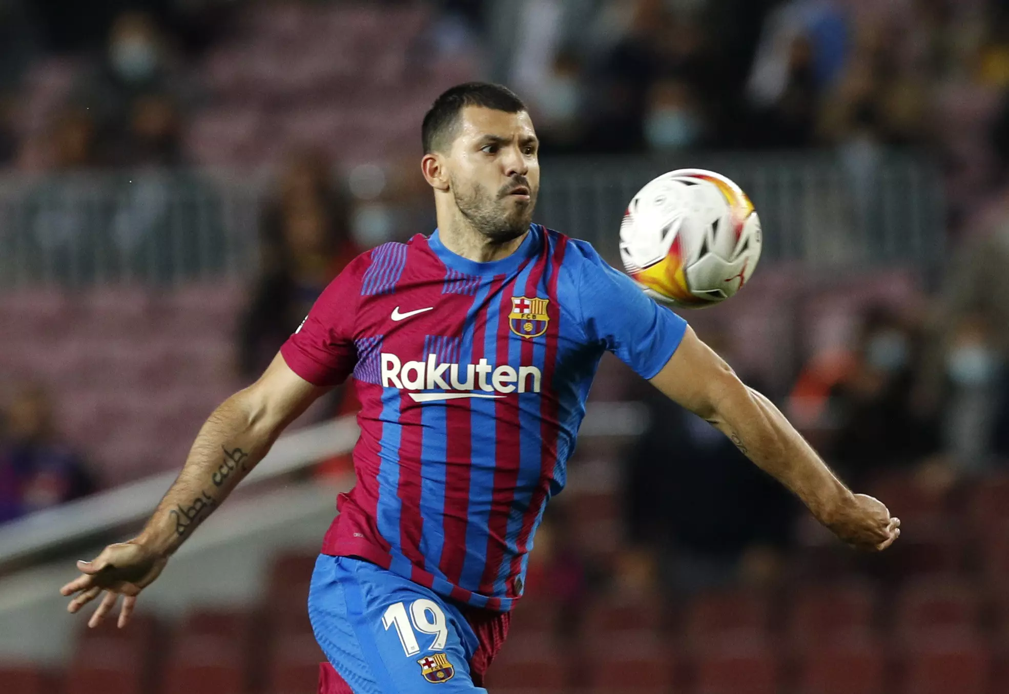 El Kun Agüero, en el debut contra el València