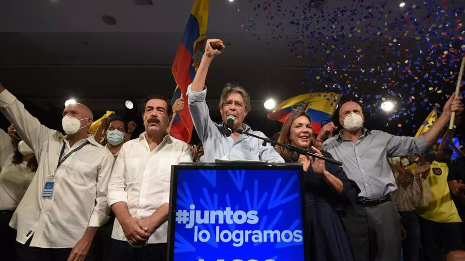 Guillermo Lasso, en proclamar-se guanyador des de Guayaquil.