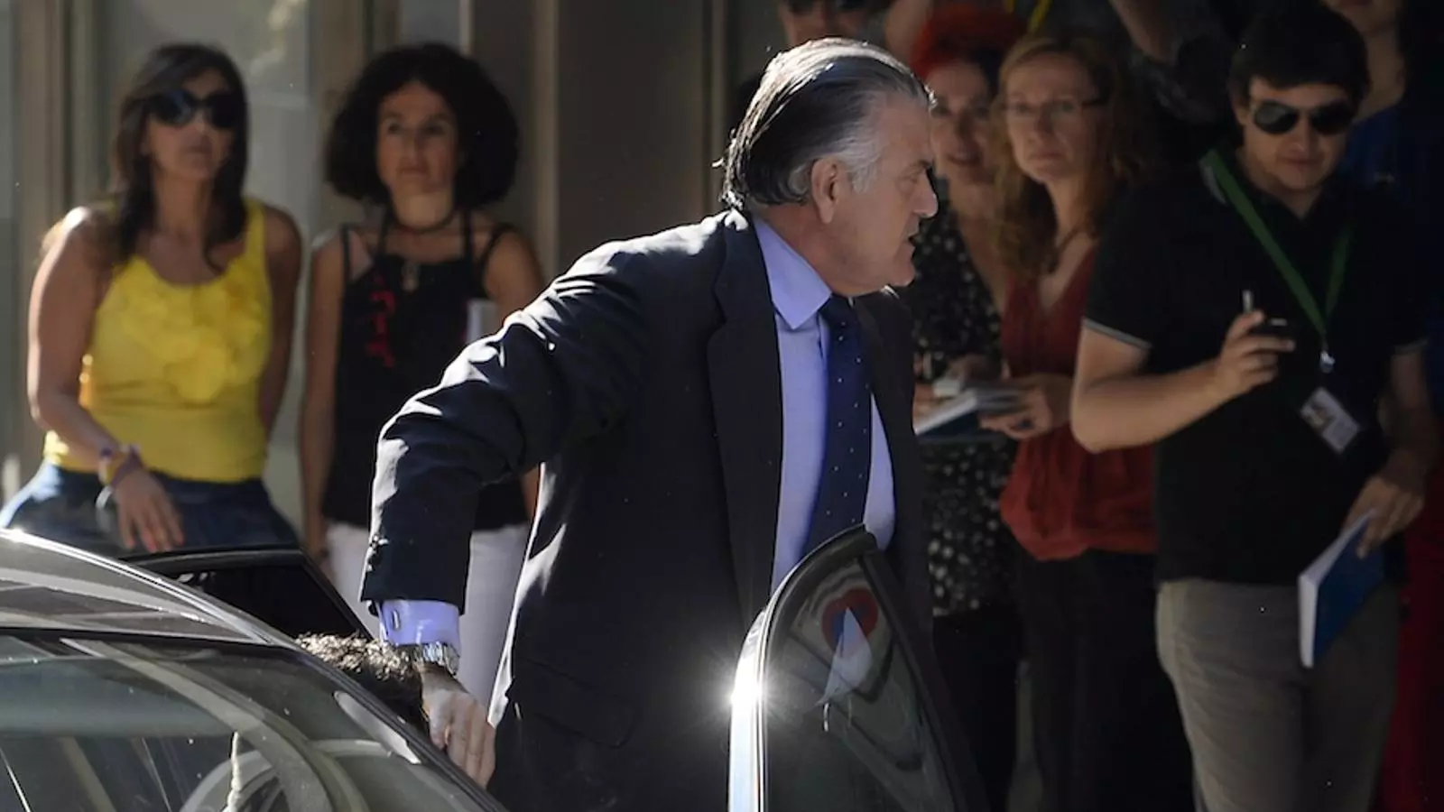 Luis Bárcenas, extresorer del PP, arribant a l'Audiència Nacional, abans que ingressés a presó / AFP