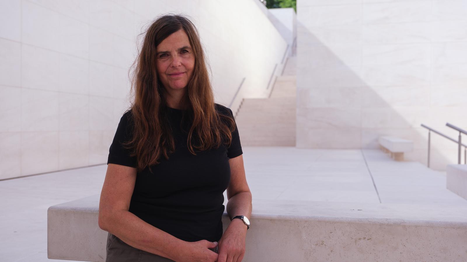 The artist Rineke Dijkstra at the CaixaForum in Barcelona