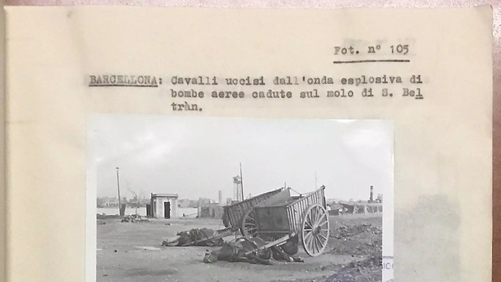 Les imatges d’Enumeració dels efectes... detallen els estralls de l’aviació italiana durant la Guerra Civil.