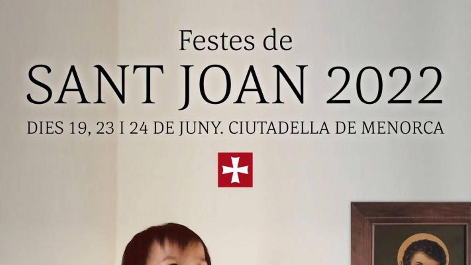 Cartell oficial de les festes de Sant Joan 2022 a Ciutadella.