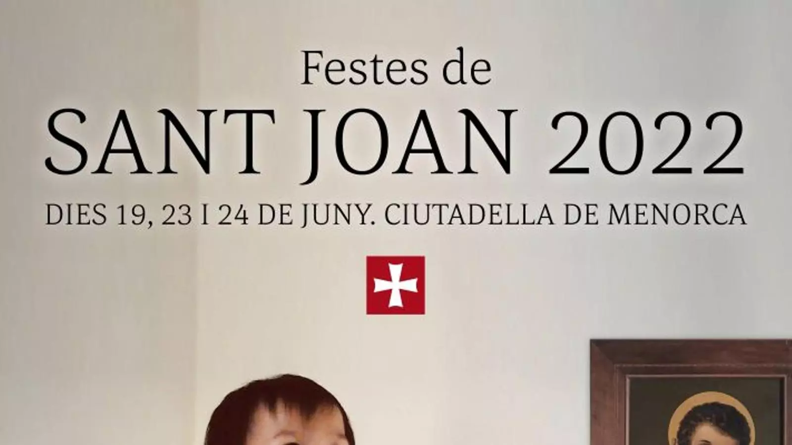 Cartell oficial de les festes de Sant Joan 2022 a Ciutadella.