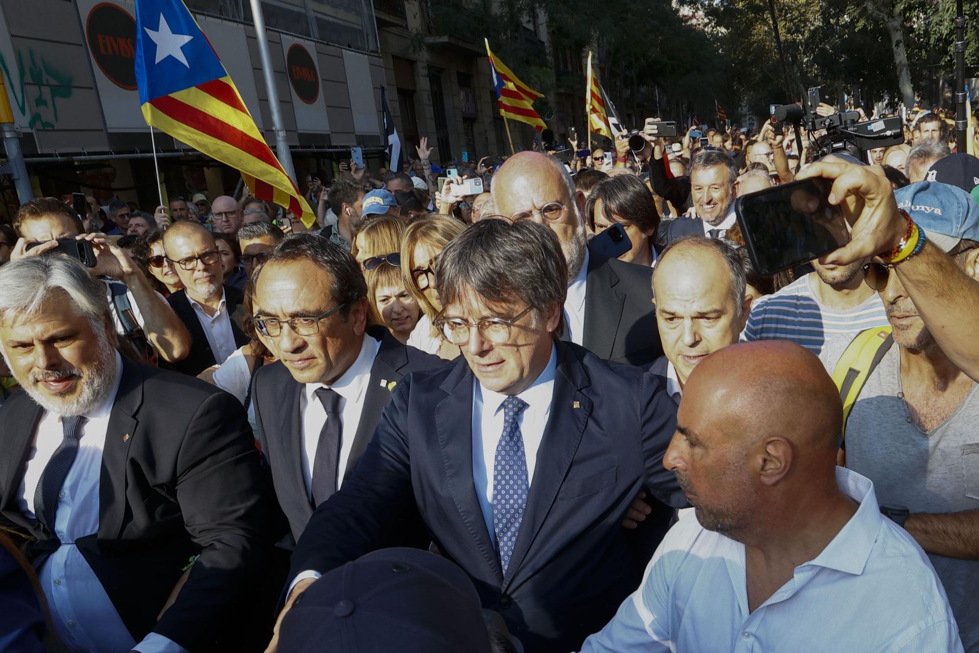 Carles Puigdemont al Passeig Lluis Companys el 8 d'agost del 2024