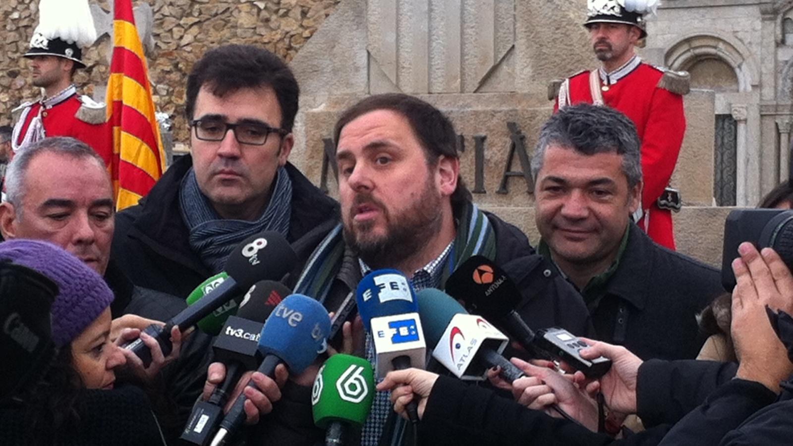 Oriol Junqueras, just després de l'homenatge a Macià