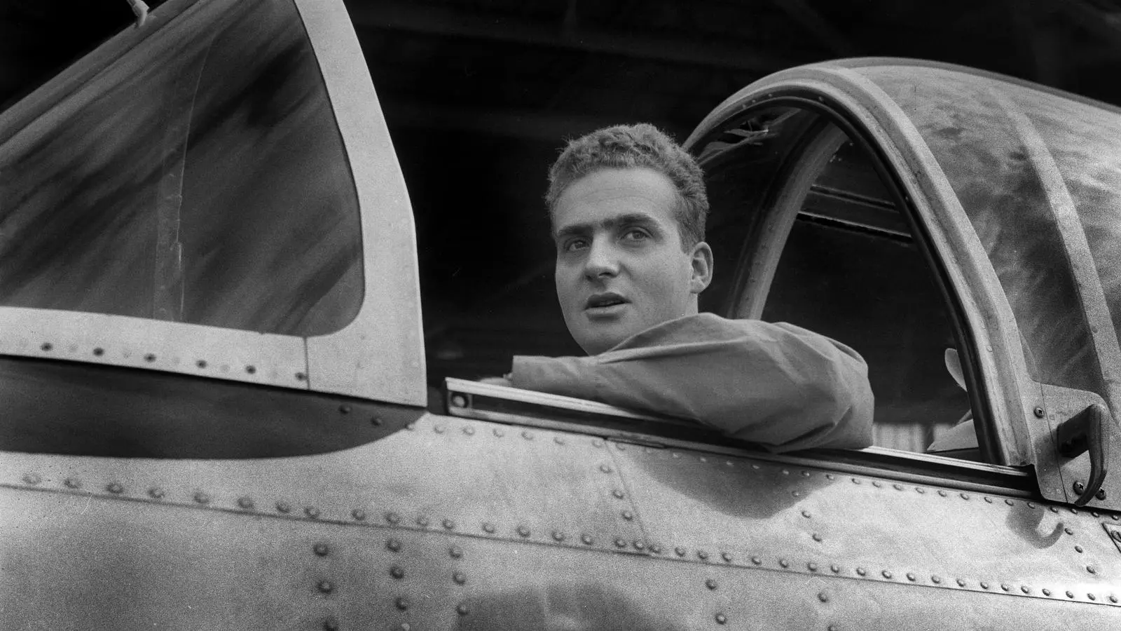 Joan Carles de Borbó, nét d'Alfons XIII, quan era alumne de l'Academia General del Aire de San Javier, (Murcia).