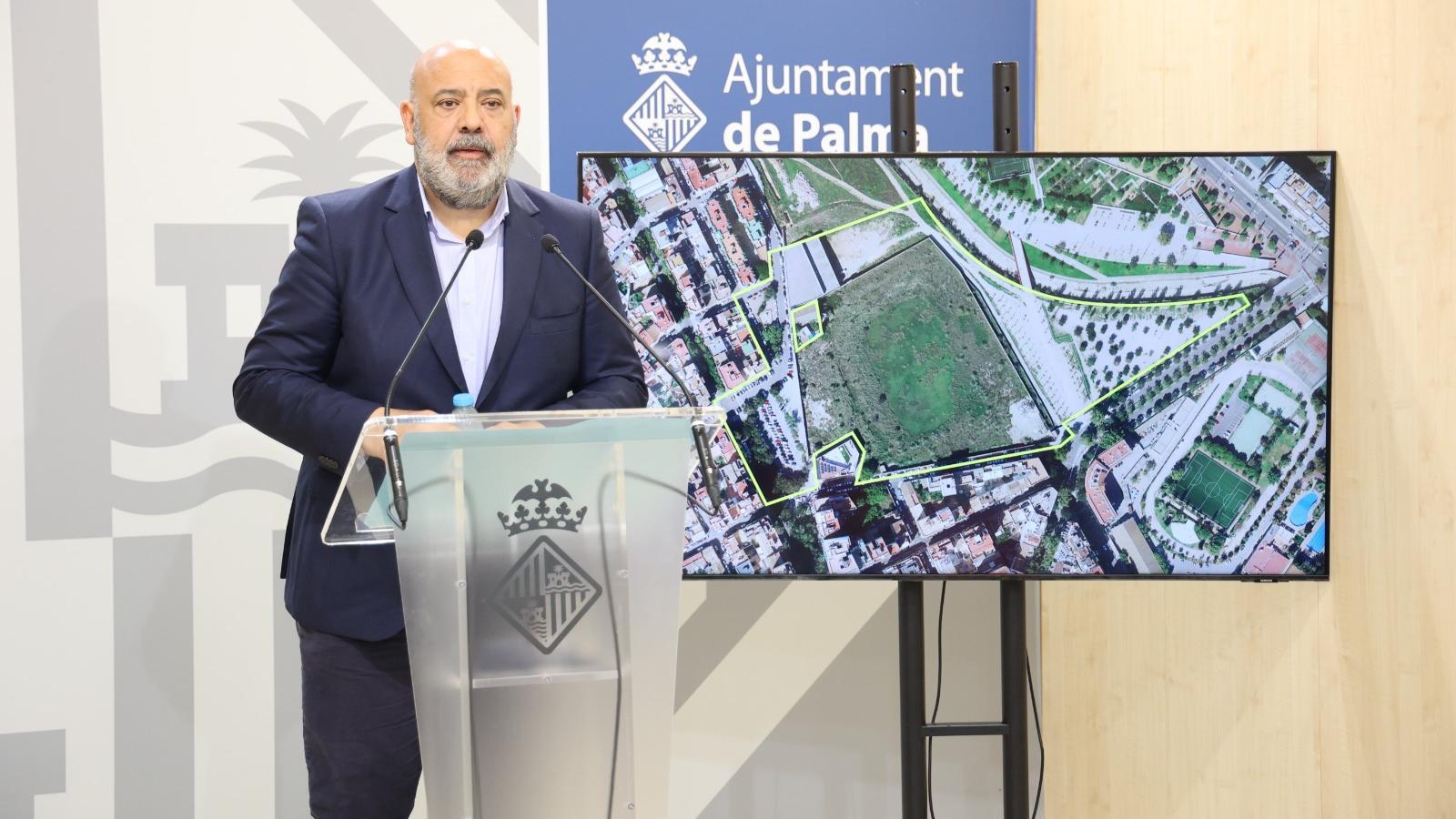 El batle de Palma, Jaime Martínez, durant la presentació del projecte.
