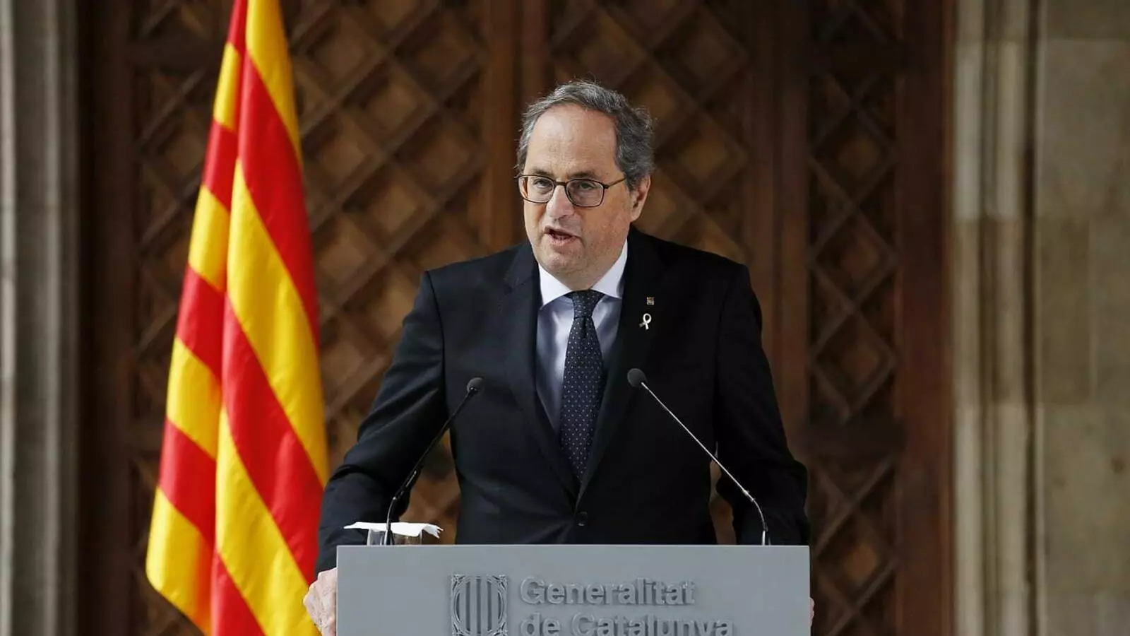 El president del Govern Quim Torra aquest migdia al Parlament