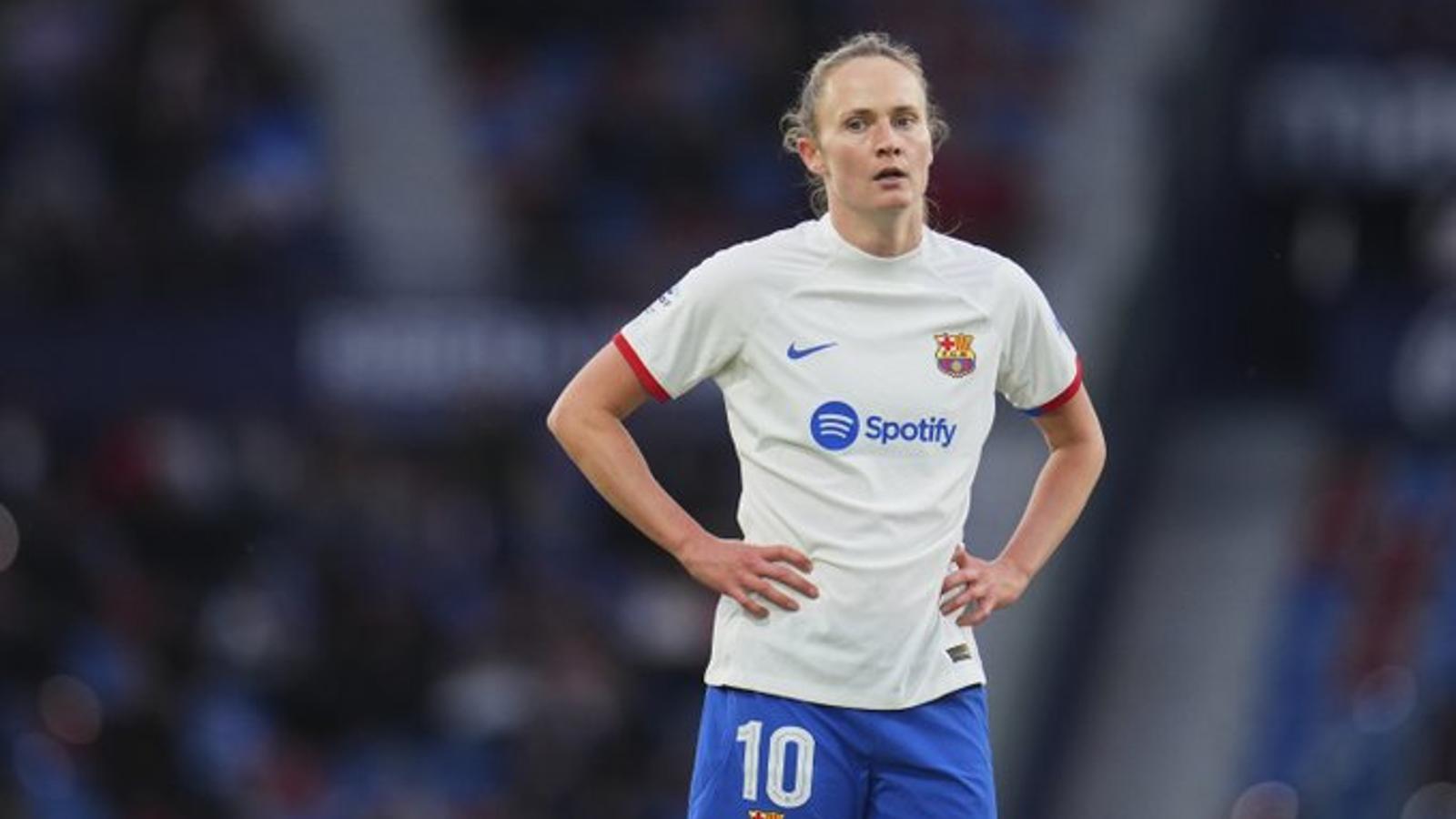 Caroline Graham durante el partido ante el Levante del pasado fin de semana.