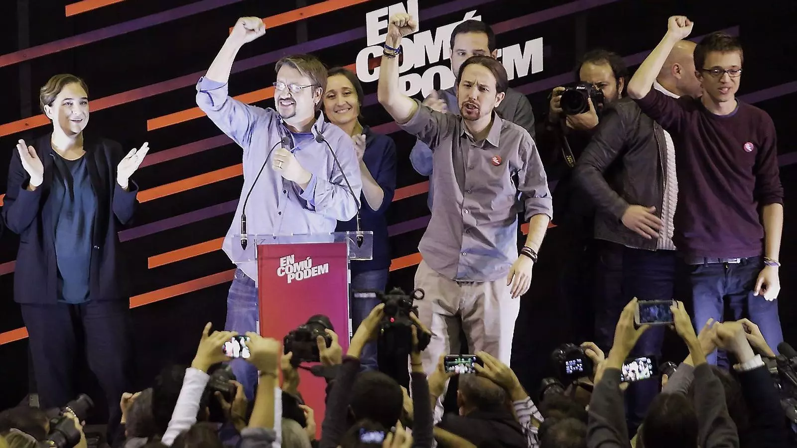 En Comú Podem va fer del grup propi al Congrés una de les seves banderes durant la campanya electoral.