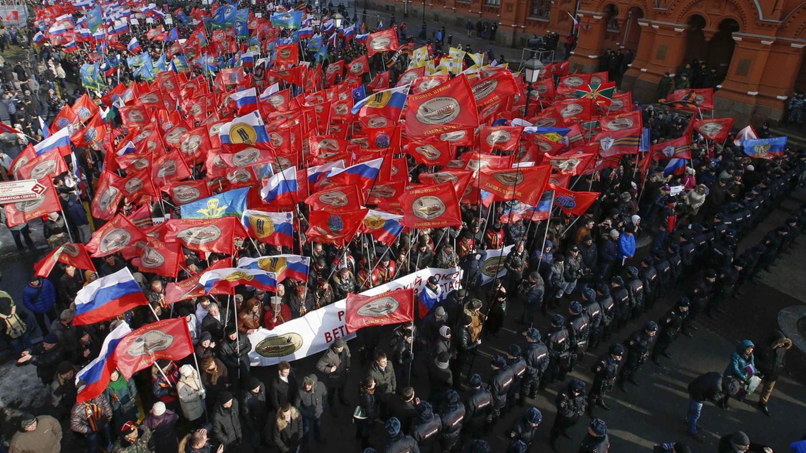 Protesta anti-Maidan aquest dissabte a Moscou.