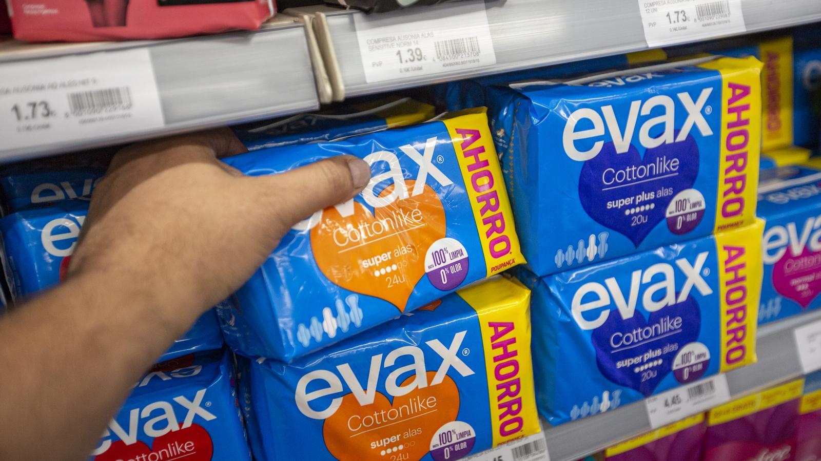 Pads and tampons in a stock image
