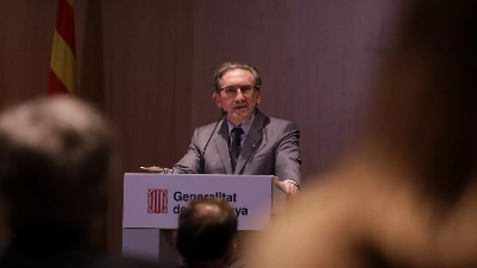 El conseller d'Economia, Jaume Giró, en la presentació de l'estudi.