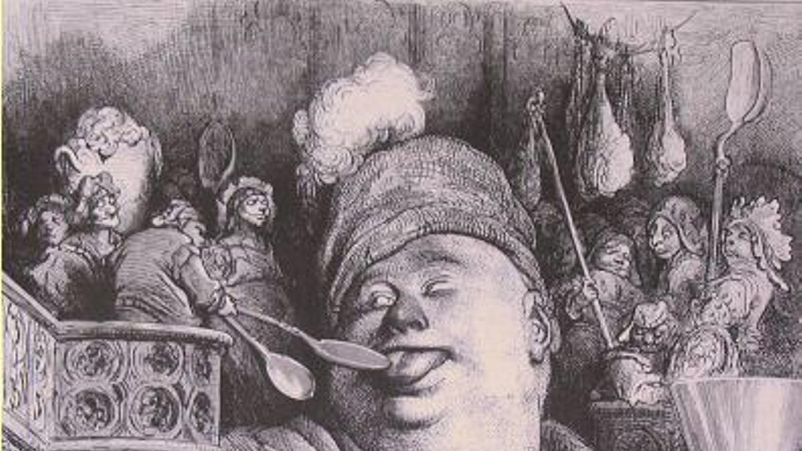 Gargantua, about to devour a reader