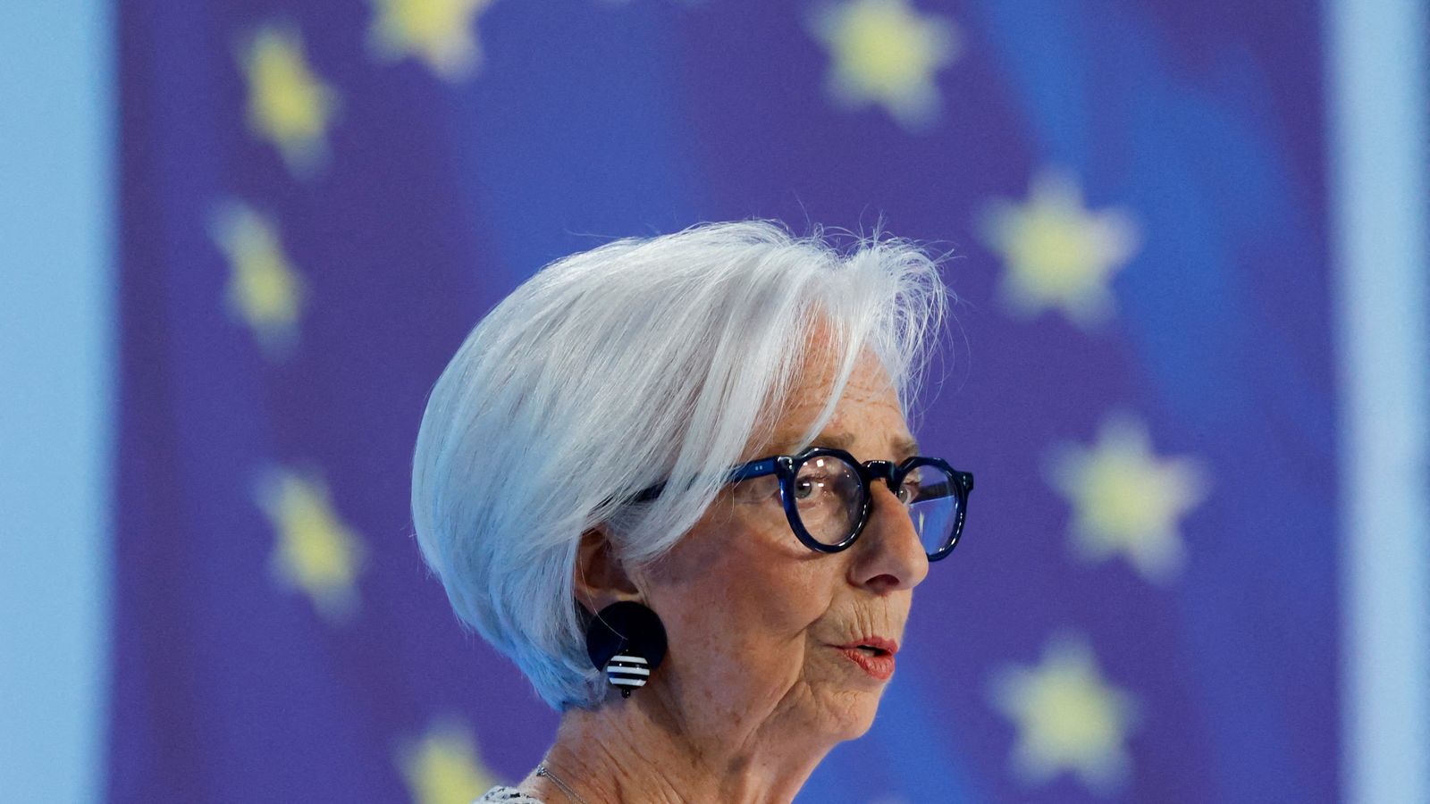 Imagen de archivo de la presidenta del Banco Central Europeo, Christine Lagarde, en una rueda de prensa.