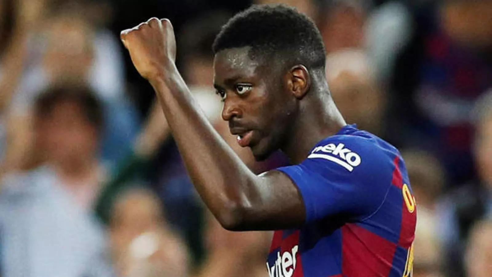 Ousmane Dembelé celebra el seu gol contra el Sevilla