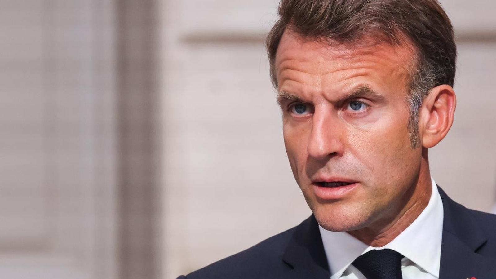 Emmanuel Macron at the Élysée Palace on September 4.