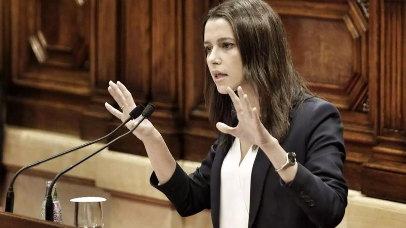 La líder de Cs, Inés Arrimadas, en una intervenció quan era diputada al Parlament