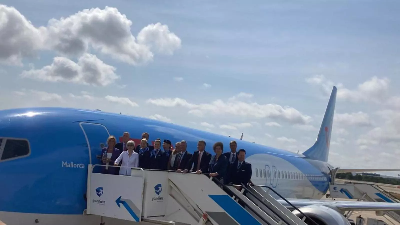 Imatge del bateig de l'avió de TUI.