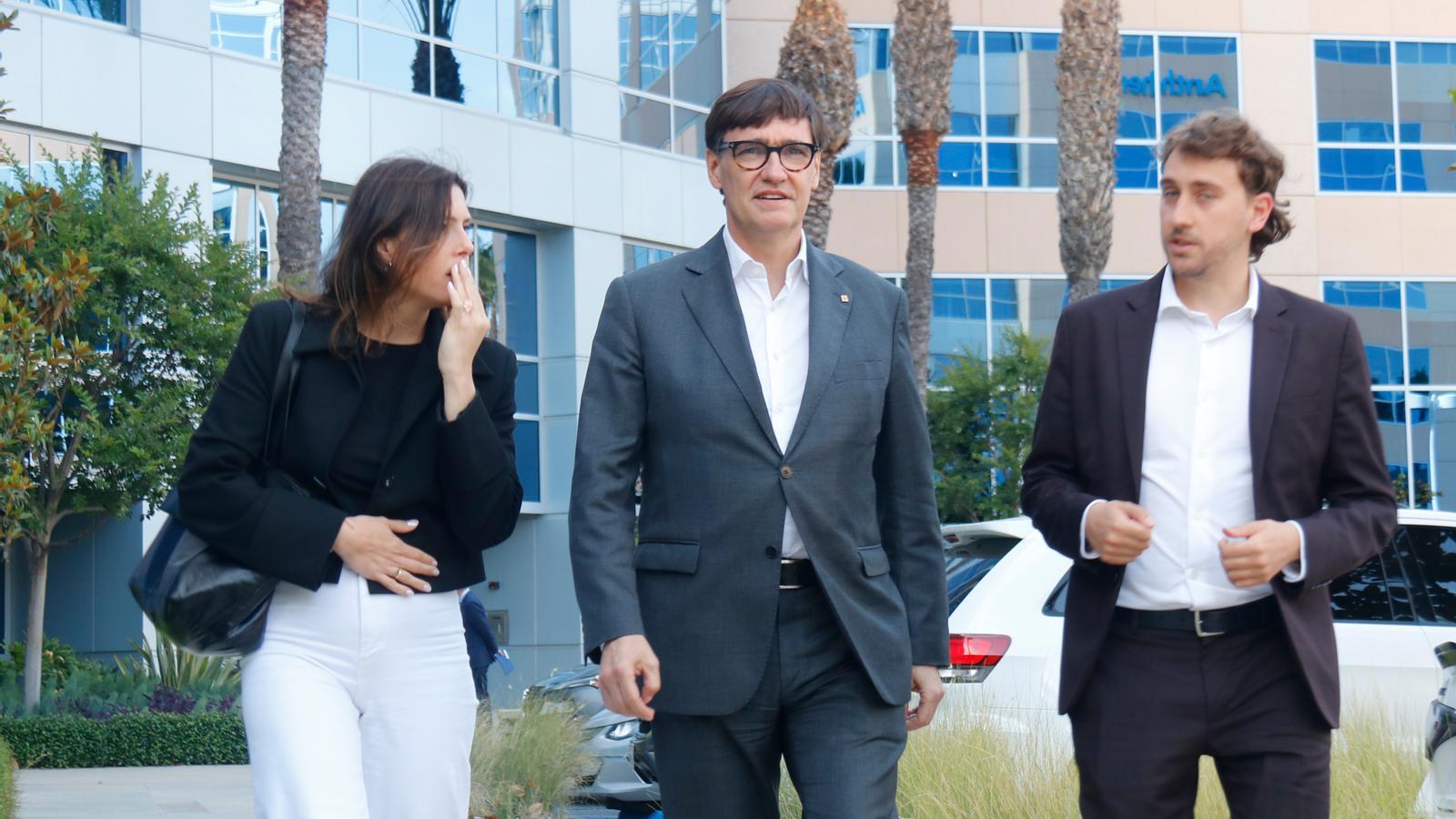 The president of the Generalitat, Salvador Illa, during his trip to California