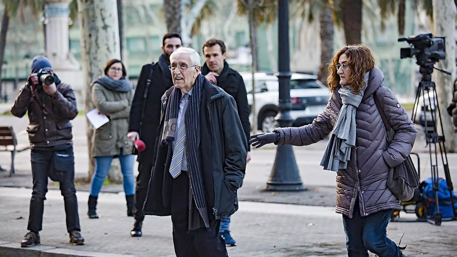 L’extresorer de CDC Daniel Osàcar ahir a la seva arribada al Palau de Justícia.