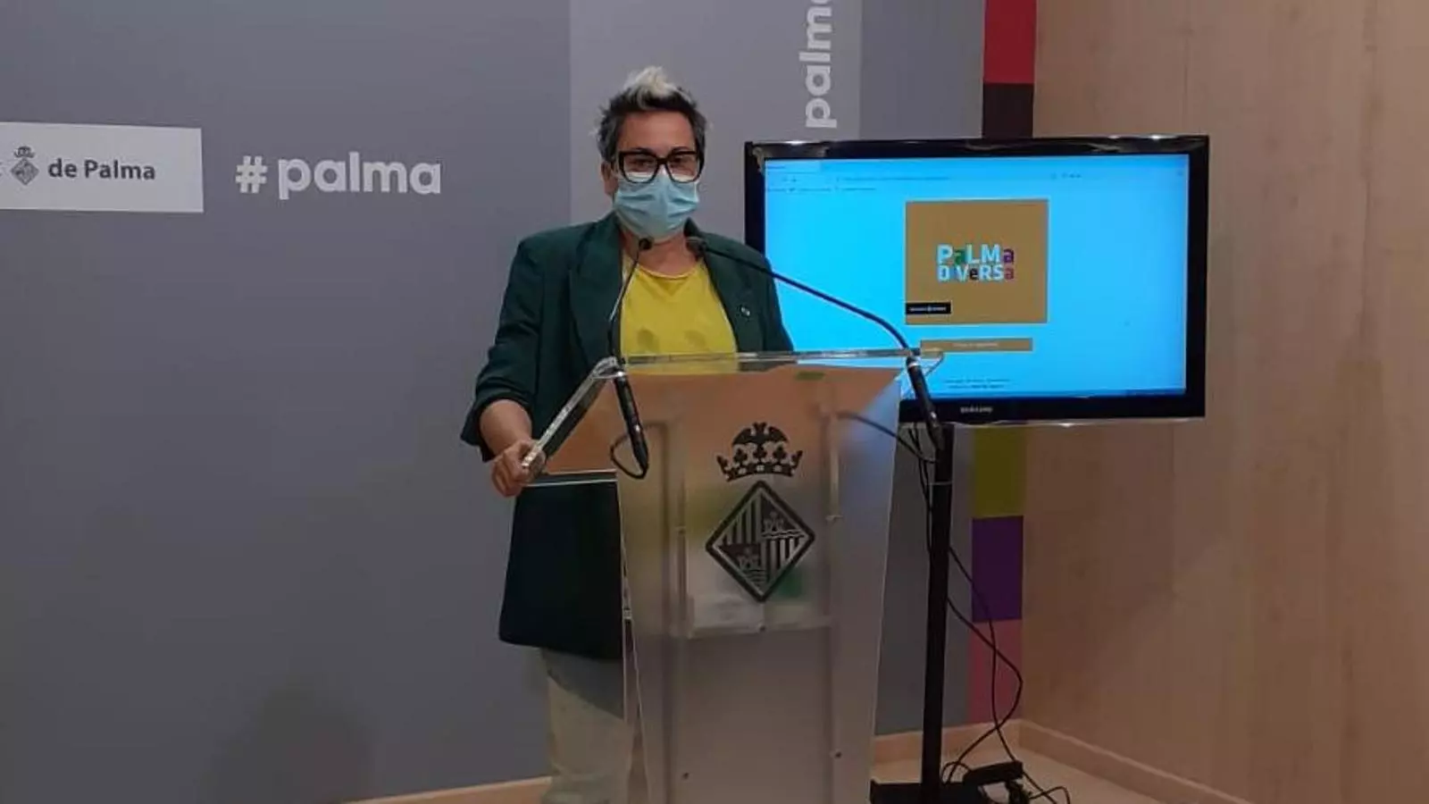 Sonia Vivas a la sala de premsa de Cort.