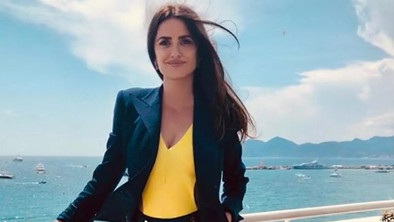 Penélope Cruz, en l'arribada a Canes dimarts al matí