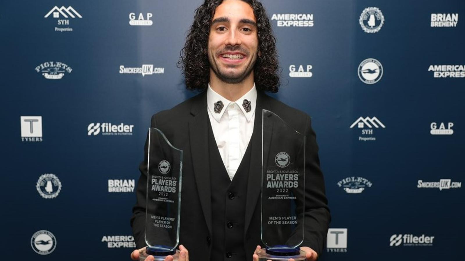 Marc Cucurella, premiat per la seva temporada al Brighton.