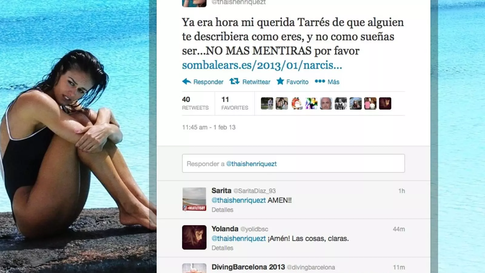 Tweet de Thaïs Henríquez